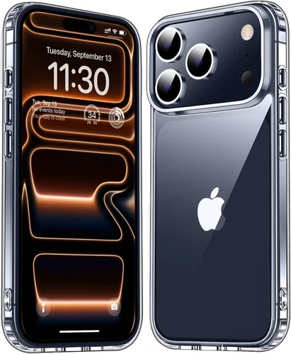 Vista 8 de MOZOTER Funda transparente para iPhone 17 Pro, antiamarilleo, antideslizante, a prueba de golpes, delgada y bonita funda para iPhone 17 Pro de 6.3
