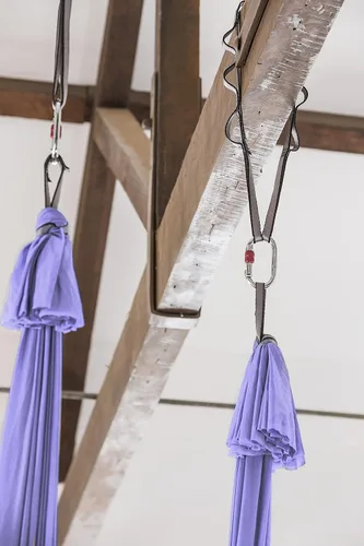Vista 4 de Pinc Active Silk Aerial Yoga Swing & Hammock Kit for Improved Yoga Inversions, Flexibility & Core Strength