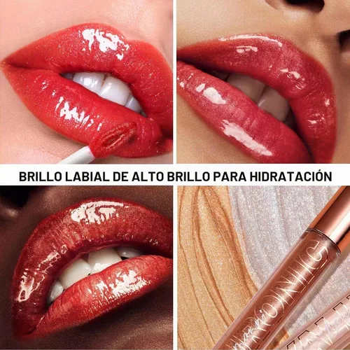 Vista 5 de Brillo de labios transparente, brillo de labios tintado, brillo de labios, aceite de labios para adolescentes, hidratante de alto brillo y brillo