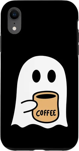 Vista 24 de iPhone 16 Spooky Fall Ghost Coffee Lovers Costume Case