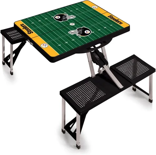Vista 33 de Picnic TIME NFL Football Field Folding Picnic Table, Camping Table, Outdoor Table with Umbrella Hole