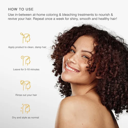 Vista 4 de Tratamiento nutritivo de mascarilla capilar pH Plex, fortalece el cabello entre la coloración y el blanqueo, resultados de calidad de salón en casa