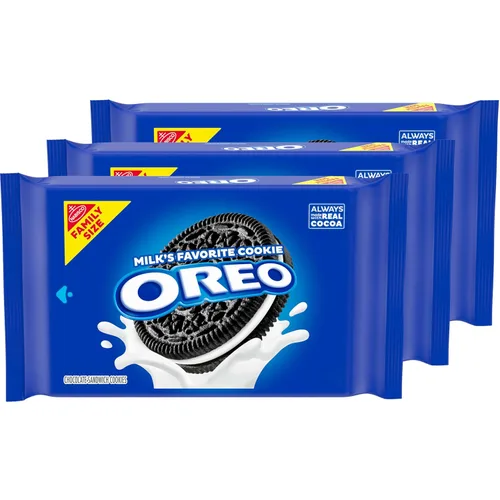 Vista 14 de OREO Galletas sándwich de chocolate, tamaño familiar, 3 paquetes