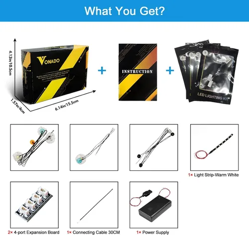 Vista 7 de VONADO Kit de luces LED compatible con Starry Night Lego 21333, iluminación de bricolaje para Van Gogh Starry Night (sin modelo), luces decorativas