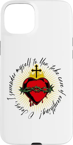 Vista 9 de Surrender Novena O Jesus Catholic Black Letter Case for iPhone 17