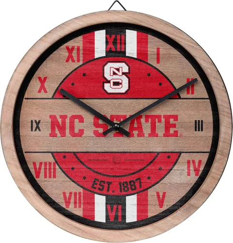 Vista 7 de FOCO NCAA Reloj de pared de barril de madera