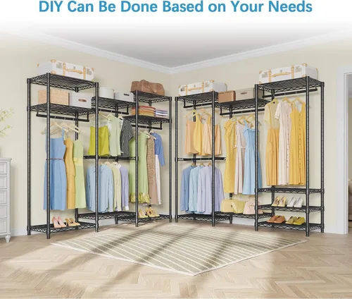 Vista 2 de VIPEK V5i Perchero de Ropa Armarios de Dormitorio Organizador de Closet Independiente, Closet Guardarropa Portátil Perchero de Ropa Resistente con 8