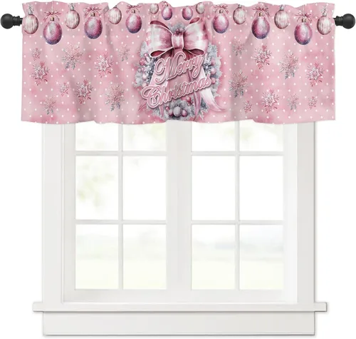 Vista 10 de Cenefa de ventana de Navidad para cocina, sala de estar, cortina de ventana temática de vaqueras para dormitorio, baño, cenefa de ventana Howdy