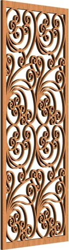 Vista 80 de 9 3/8"W x 24 3/8"H x 1/4"T Marilla Decorativos Paneles de Pared de Madera Calado, Abedul