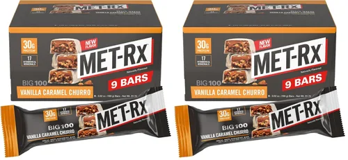 Vista 15 de MET-Rx Big 100 barras de proteínas colosales, Blueberry Cobbler, barras de reemplazo de comidas, 4