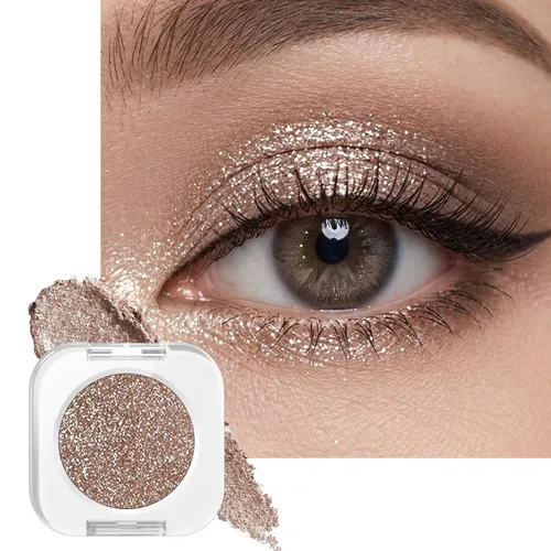 Vista 13 de Erinde Paleta de sombra de ojos blanca mate, sombra de ojos en polvo prensado blanco, ultra mezclable, color pigmentado, larga duración, base