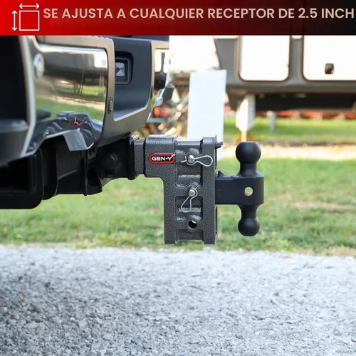 Vista 11 de GEN-Y Hitch Enganche de caída de 6" para receptor de 2.5", 3 posiciones ajustables