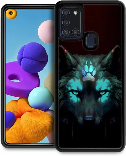 Vista 45 de CARLOCA Funda compatible con Samsung Galaxy S23 Plus, diseño gráfico de identidad negro espiritual lobo, a prueba de golpes, antiarañazos