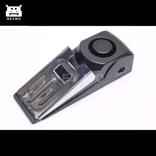 Vista 2 de DEVMO Alarma de seguridad de tope de puerta mejorada, alarma de parada de puerta portátil de 120 grados para viajes, hogar, apartamento, casa