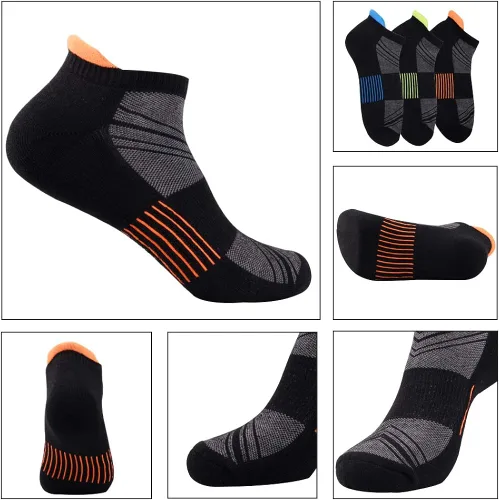 Vista 2 de JOYNÉE Mens Ankle Low Cut Athletic Tab Socks for Men Sport Comfort Cushion Sock 6 Pack