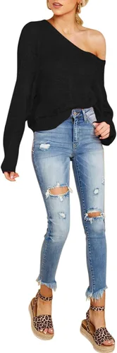 Vista 3 de COCOLEGGINGS - Suéter de manga larga con cuello redondo, para mujer