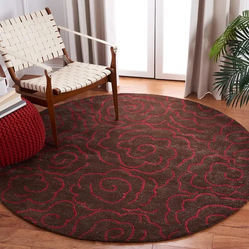 Vista 29 de SAFAVIEH Soho Collection SOH812B - Alfombra decorativa suave de lana y viscosa de 2 x 3 pies, hecha a mano, color azul claro y marfil