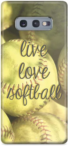Vista 25 de Inspired Cases - Compatible con iPhone Xs Max - Funda protectora con textura 3D para Apple iPhone Xs Max - Live Love Softball