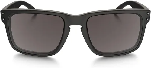 Vista 2 de Oakley Holbrook - Gafas de sol de 2.244 in, marco negro mate, lente gris cálido, estilo casual