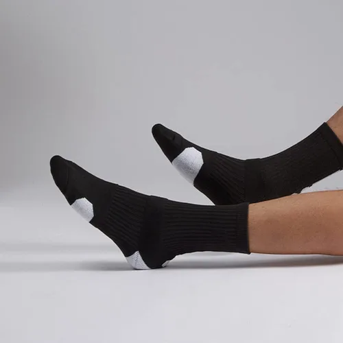 Vista 6 de DRASEX Calcetines deportivos para hombre, calcetines deportivos acolchados, paquete de 4 calcetines de baloncesto Elite calcetines gruesos
