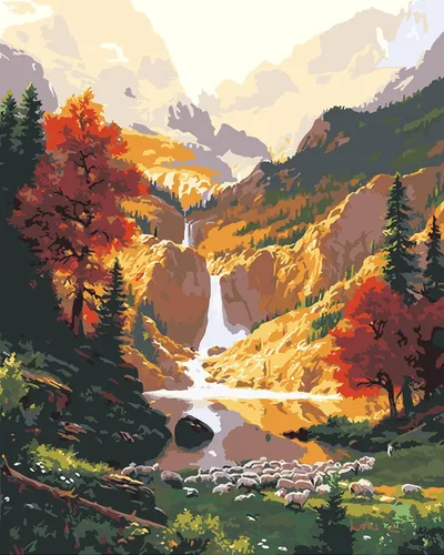 Vista 25 de QUITEDEW Pintura por números para adultos principiantes, pintura de paisajes por números, kits de pintura de jardín por números, adecuados