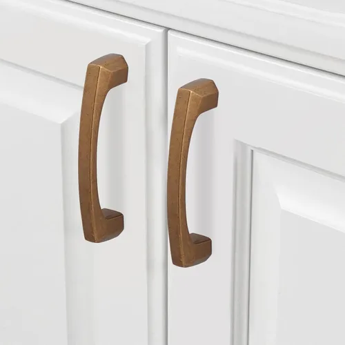 Vista 3 de COTYKILEY - Paquete de 10 manijas de gabinete de cocina color latón envejecido de 3 pulgadas (76mm), accesorios dorados para gabinetes de cocina