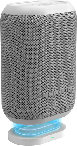 Vista 10 de Monster DNA Max - Altavoz Bluetooth portátil, altavoz portátil con sonido de 360 graves y almohadilla de carga inalámbrica certificada Qi de 10 W