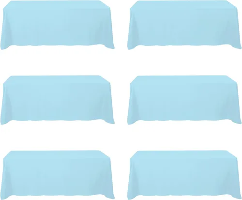Vista 38 de BRILLMAX - Manteles para mesa rectangular de 6 pies, tela de lino de poliéster, lavable, para boda, recepción, banquete, fiesta de cumpleaños, 60 x