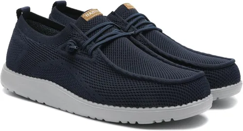 Vista 7 de 1TAZERO Zapatos casuales para hombre con plantillas de soporte de arco, mocasines para fascitis plantar