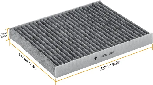 Vista 7 de Filtro de aire de cabina 6021C (CF11176) con carbón activado compatible con Ford Explorer Flex Taurus Police Interceptor Sedan 2011-2019.