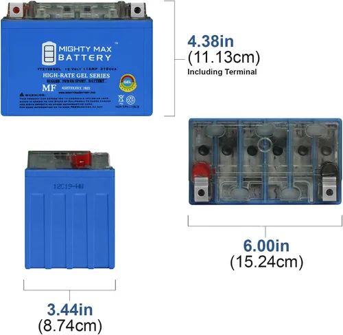 Vista 2 de Mighty Max Battery Reemplazo de batería de gel de 12V 11AH 210CCA para Honda CTX700 2018