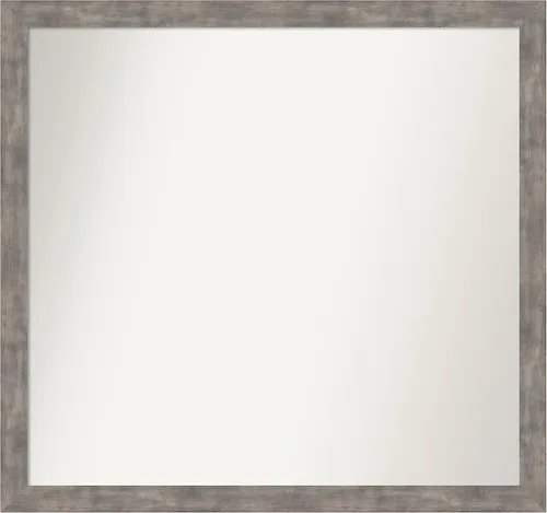 Vista 249 de Amanti Art Silver Bathroom Mirror for Over Sink, 26x45 Custom Made Marred Pewter Rectangle Vanity Mirror, Oversize Casual Wood Frame, Hangs Estaño