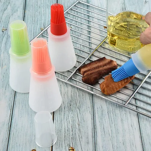 Vista 7 de Cepillo para botellas de aceite de silicona, cepillos para barbacoa/pastelería, parrilla de cocina de silicona, cepillo para botellas de aceite
