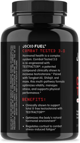Vista 2 de Jocko Fuel Potenciador de testosterona para hombres - Potenciador natural de resistencia, resistencia y fuerza - Construye músculos para hombres