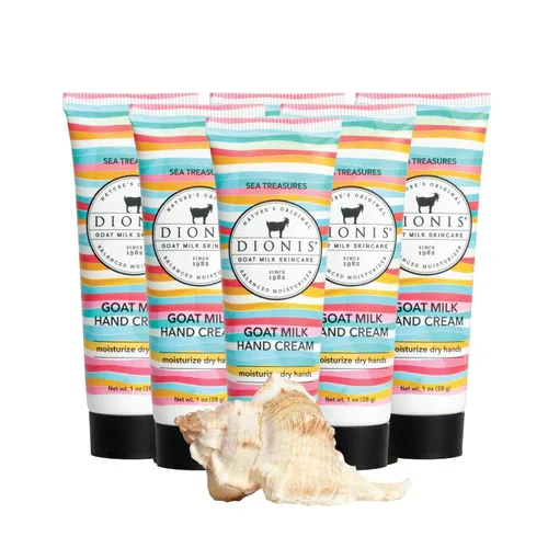 Vista 19 de Dionis Crema de manos de leche de cabra – Loción hidratante para piel seca, segura para pieles sensibles – Crema cremosa de coco y avena 1 oz