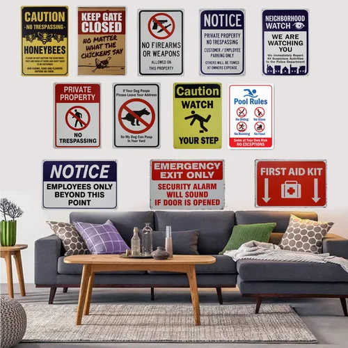 Vista 5 de Cartel divertido mensaje de caca de perro, con texto en inglés «Leave Your Address, My Dog Can Poop in Your Yard», letrero de metal para exteriores