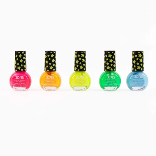 Vista 8 de Juego de esmaltes de uñas brillantes para niñas y adolescentes, 7 colores vibrantes, no tóxicos, seguros para niños para todos los días