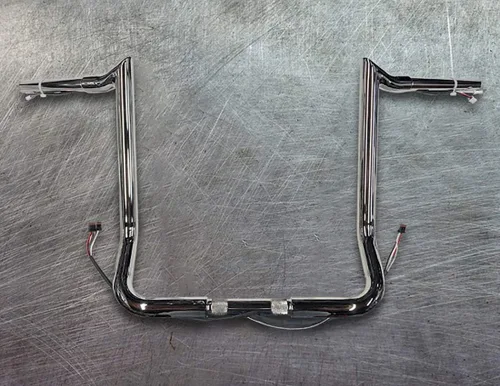Vista 2 de Dominator Industries Manillar Ape Hanger de 1 1/4 pulgadas precableado de 16 pulgadas compatible con Harley-Davidson Bagger Touring Electra