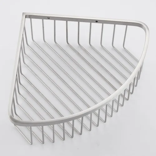 Vista 3 de Organizador esquinero para ducha, SUS304 de acero inoxidable, resistente al óxido, estante de almacenamiento montado en la pared para baño, cocina