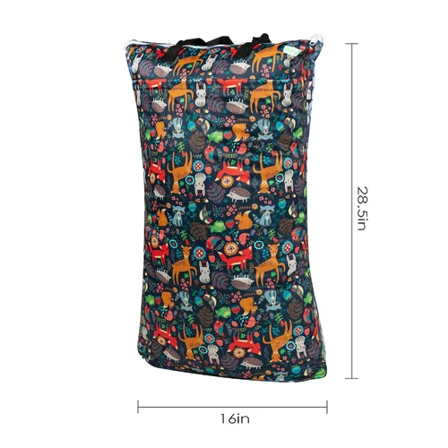 Vista 2 de Bolsa para pañales Wegreeco colgante reutilizable para pañales húmedos/secos (Animal)