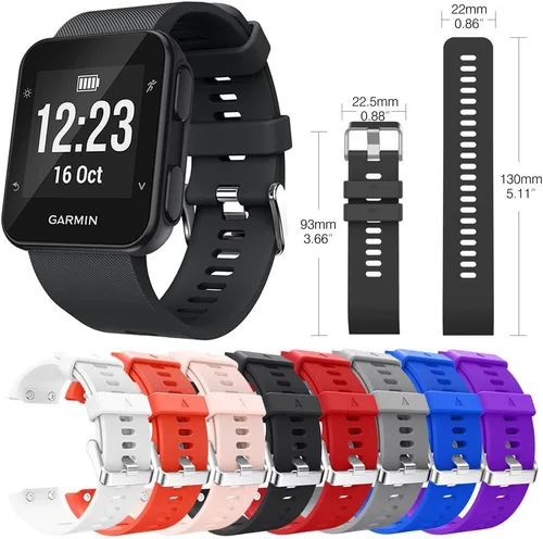 Vista 7 de Correa para Garmin Forerunner 35, correa de repuesto de silicona suave para reloj inteligente Garmin Forerunner 35/Forerunner 30, se ajusta a