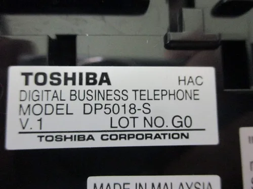 Vista 2 de Toshiba DP5018-S Teléfono digital de 10 botones con altavoz (renovado)