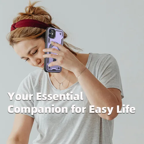 Vista 7 de para iPhone 11 Funda Magnética, para iPhone XR Compatible con MagSafe, con 1 Protector de Pantalla, Soporte de Anillo de 360° Integrado, Grado
