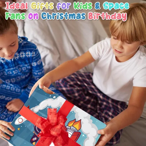 Vista 7 de JAMIEWIN Juego de marcadores con estuche espacial con purpurina, 73 piezas de suministros de arte y manualidades para niños, regalos para niños de 4