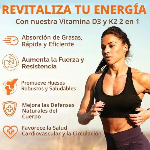 Vista 5 de newseel Cápsulas de vitamina D3 K2, suplemento de vitamina D3 y K2, suplemento de vitamina D3 y K2, suplemento D3, cápsulas blandas de aceite