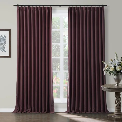 Vista 11 de TWOPAGES Cortinas plisadas opacas de 63 pulgadas de largo para ventanas pequeñas, cortinas opacas con aislamiento térmico para oscurecer