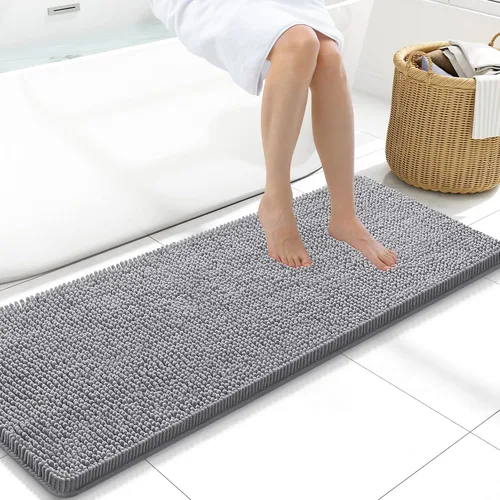 Vista 123 de Arotive Alfombras de baño de felpilla extrasuaves y absorbentes, de 24 x 16 pulgadas, lavables a máquina, parte trasera de goma antideslizante