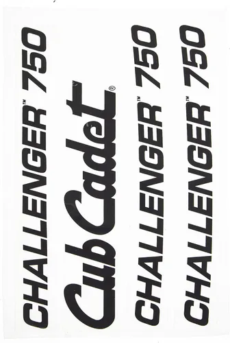 Vista 5 de CUB CADET 503-02003P Kit de calcomanías para panel de cuerpo 503-02003