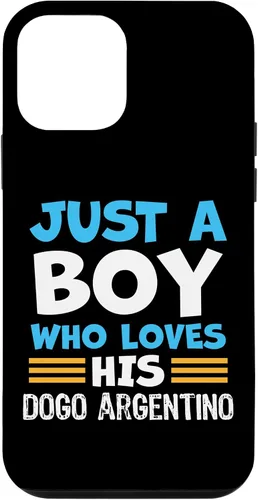 Vista 16 de Just a Boy who Loves his Dogo Argentino Case for iPhone 16