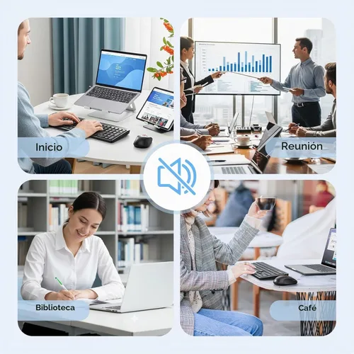 Vista 8 de Bluetooth Keyboard and Mouse Combo, Wireless Multi-Device Set, Black Negro